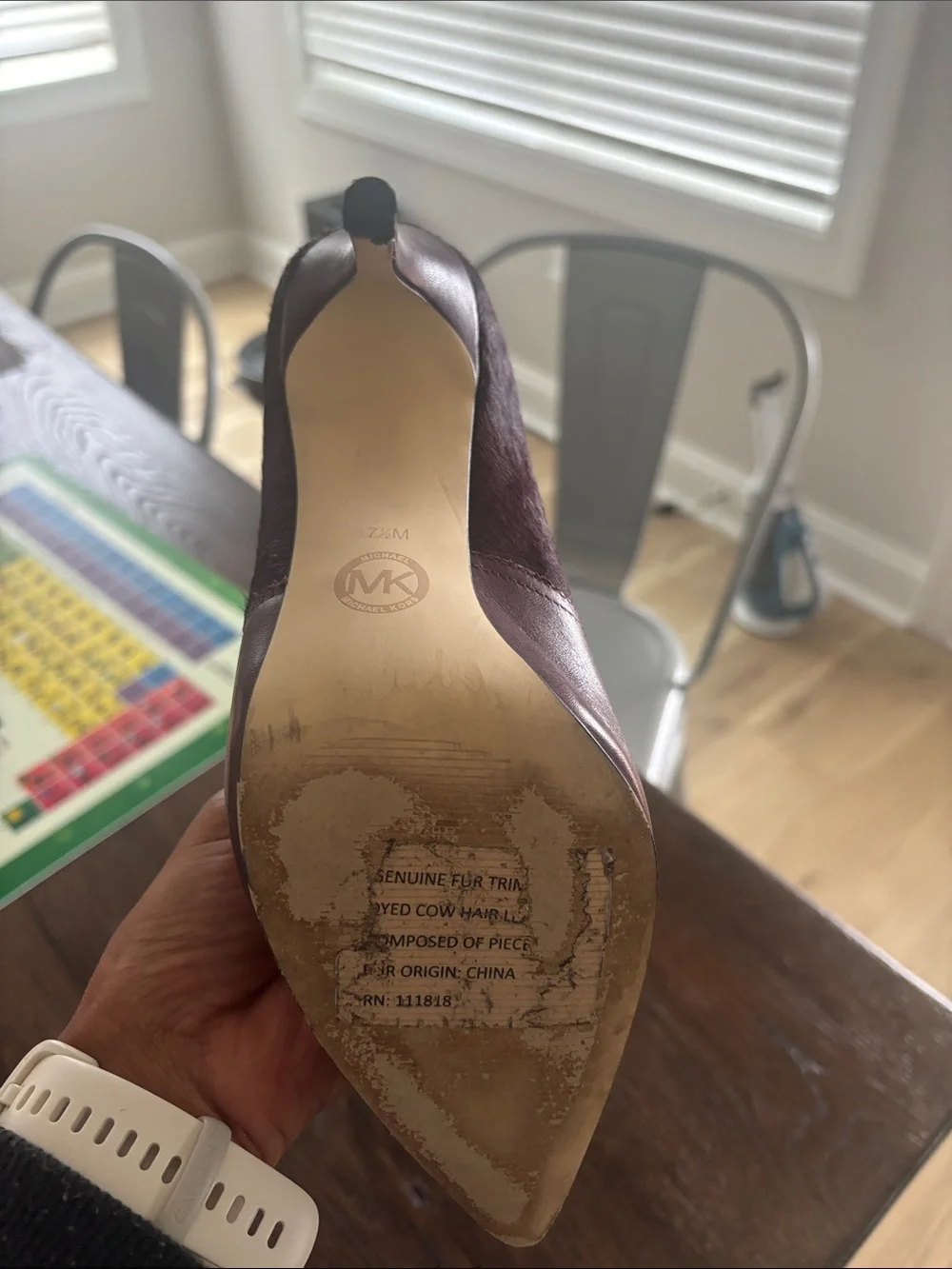 Michael Kors Pointed Toe Ankle Booties in Burgundy Size 7.5